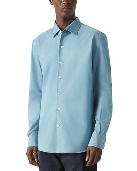 Zegna Zegna Light Blue Cotton Denim Shirt