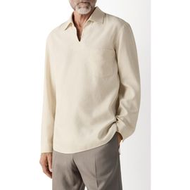 ZEGNA ZEGNA Long Sleeve Linen Polo