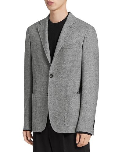 Zegna Zegna Melange Trofeo Wool & Cashmere Blazer
