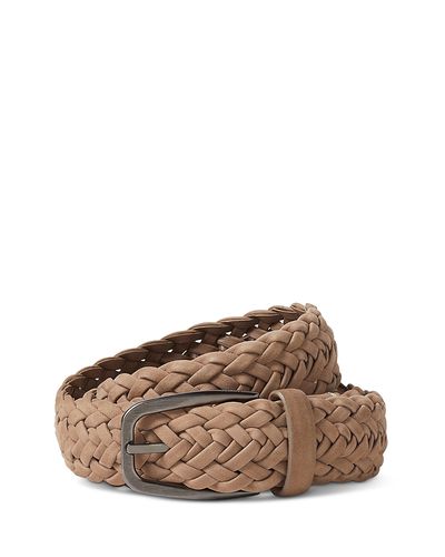 Zegna Zegna Men's Braided Nubuck Belt