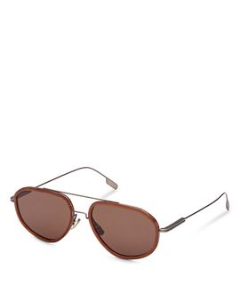 Zegna Zegna Navigator Sunglasses, 56mm