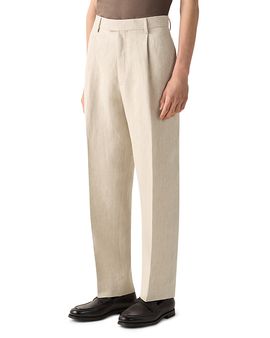 Zegna Zegna Pleated Linen Pants