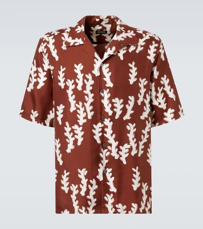 Zegna Zegna Printed silk bowling shirt