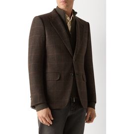 ZEGNA ZEGNA Regular Fit Plaid Cashmere Sport Coat