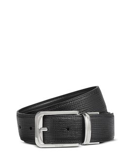 Zegna Zegna Reversible Engraved Leather Belt