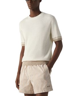 Zegna Zegna Silk, Linen, and Cashmere Crewneck Tee