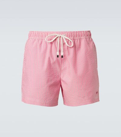 Zegna Zegna Striped seersucker swim trunks
