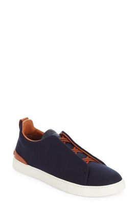 ZEGNA ZEGNA Triple Stitch Slip-On Sneaker