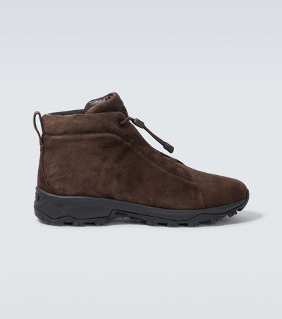 Zegna Zegna Triple Stitch suede high-top sneakers