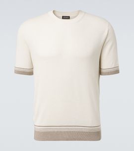 Zegna Zegna Waffle-knit silk, linen, and cashmere sweater