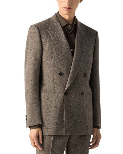 Zegna Zegna Wool & Cashmere Double Breasted Jacket