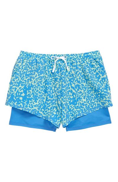 Zella Girl Zella Girl Kids' Print Accent Layered Running Shorts