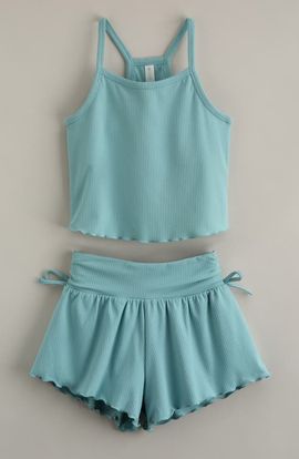 Zella Girl Zella Girl Kids' Rhythym Rib Tank & Shorts Set