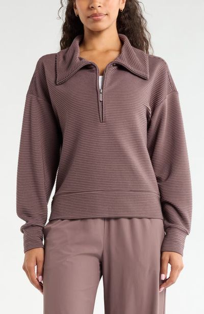 Zella Zella Half Zip Fleece Ottoman Pullover