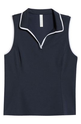 Zella Zella Pace Piqué Knit Polo Tank
