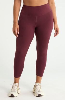 Zella Zella Thrive Ribbed High Waist 7/8 Legging