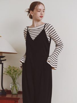 ZEROSTREET Bustier Baggy Overalls / Black