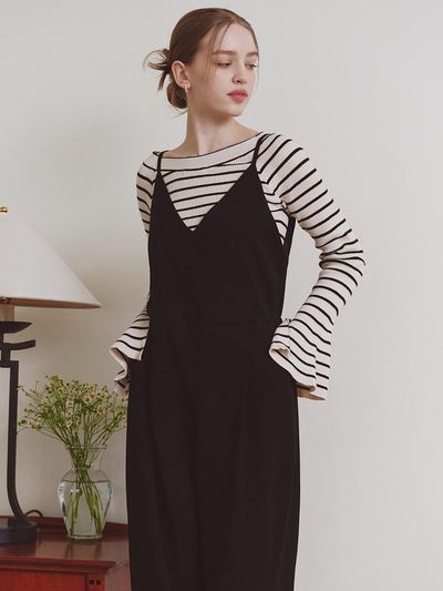 ZEROSTREET Bustier Baggy Overalls / Black