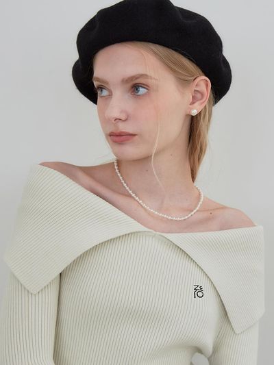 ZEROSTREET Cape Off Shoulder Sweater