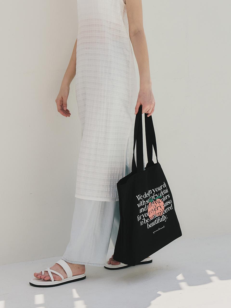 ZEROSTREET Lettering PINK Eco bag / Black