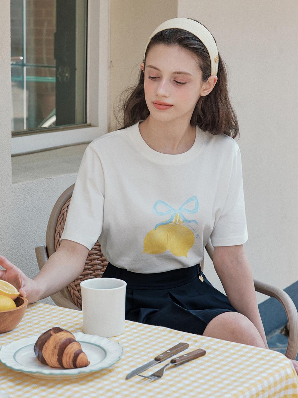 ZEROSTREET Short-Sleeve T-Shirt [Summer Yellow/White]