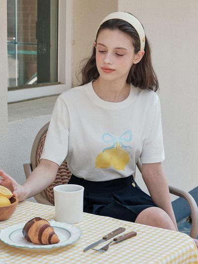 ZEROSTREET Short-Sleeve T-Shirt [Summer Yellow/White]