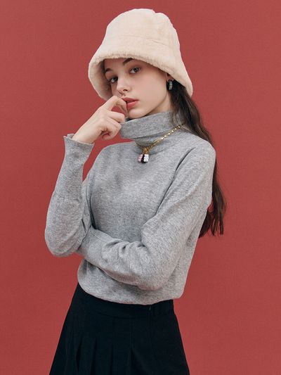 ZEROSTREET Sleeve Slit Turtleneck Knit_3 Colors