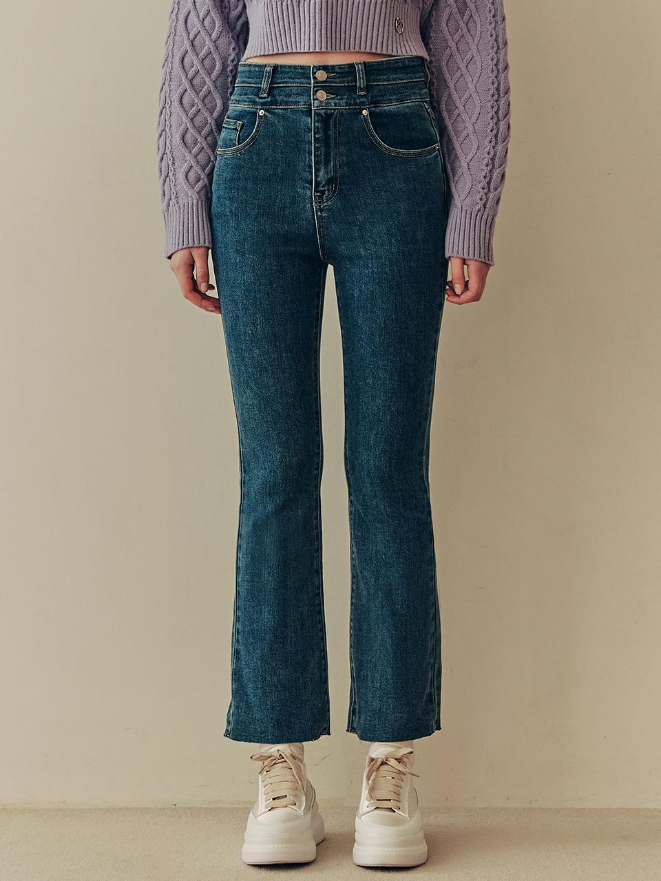 ZEROSTREET Wide Button Denim Pants
