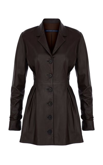 Zeynep Arçay Zeynep Arçay Ajda Leather Dress Brown