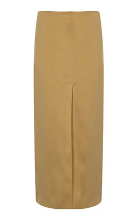 Zeynep Arçay Zeynep Arçay Double Slit Midi Sateen Skirt