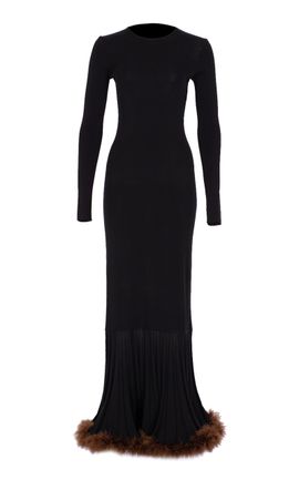 Zeynep Arçay Zeynep Arçay Maxi Knit Ostrich Dress