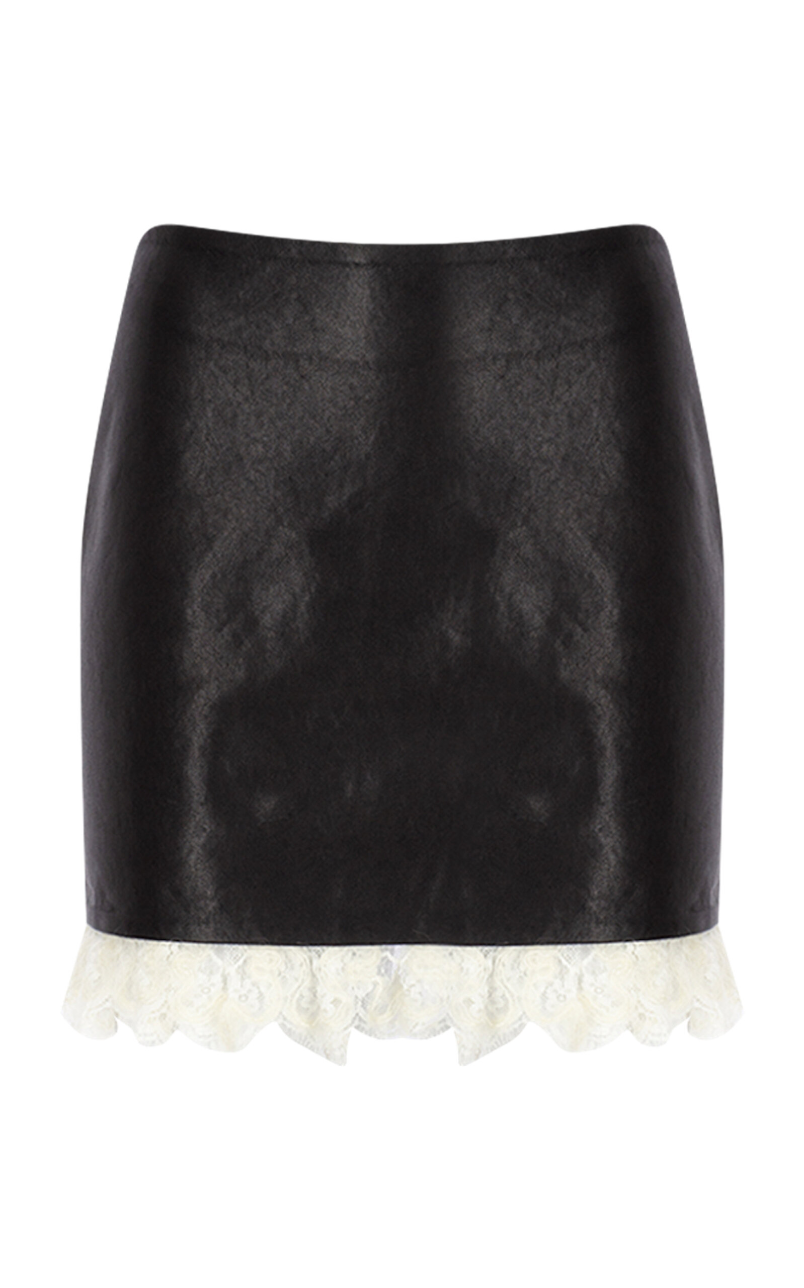 Zeynep Arçay Zeynep Arçay Mini Leather Lace Skirt