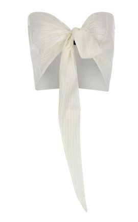 Zeynep Arçay Zeynep Arçay Silk Cotton Bow Bustier