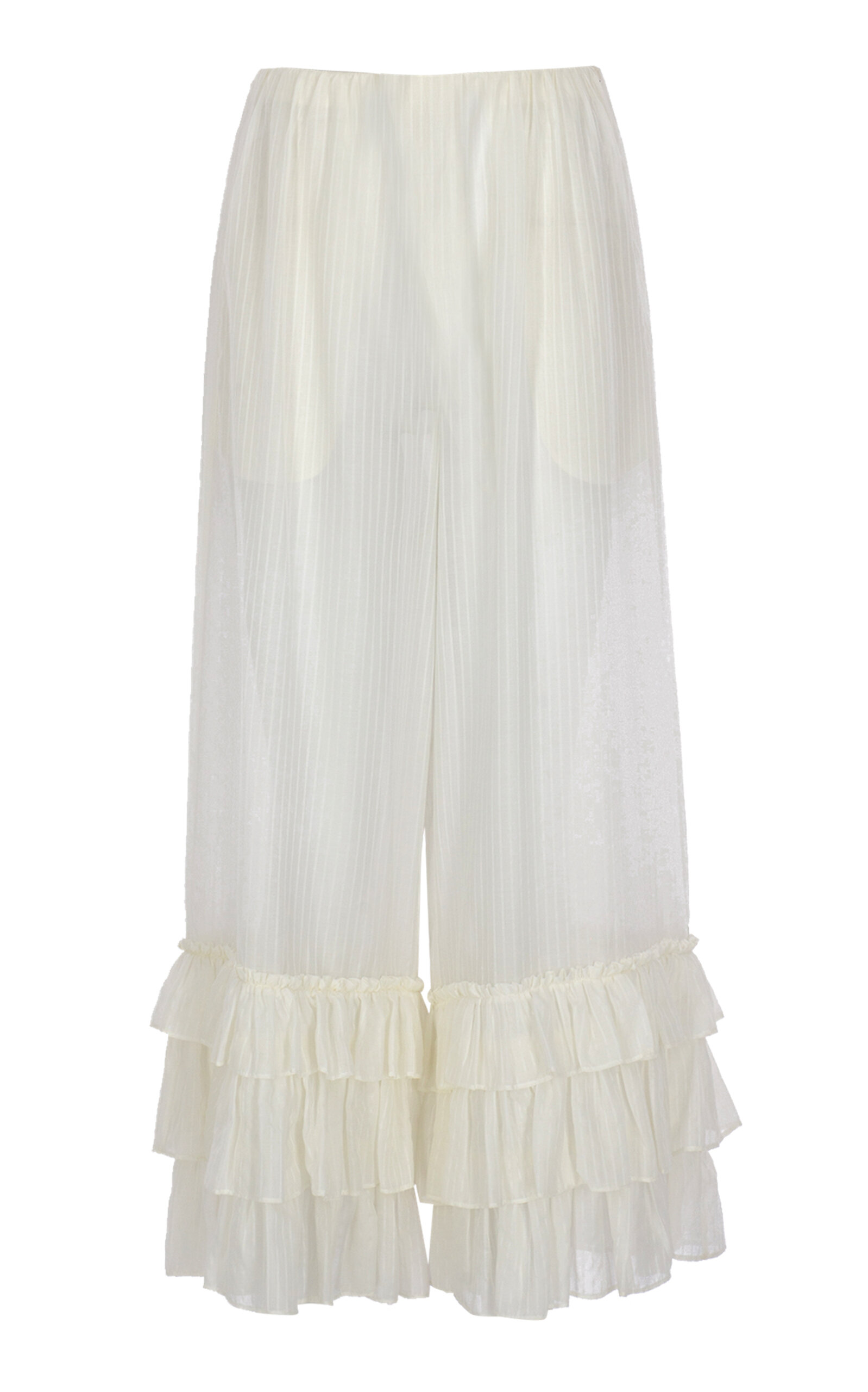 Zeynep Arçay Zeynep Arçay Silk Cotton Frilled Pants