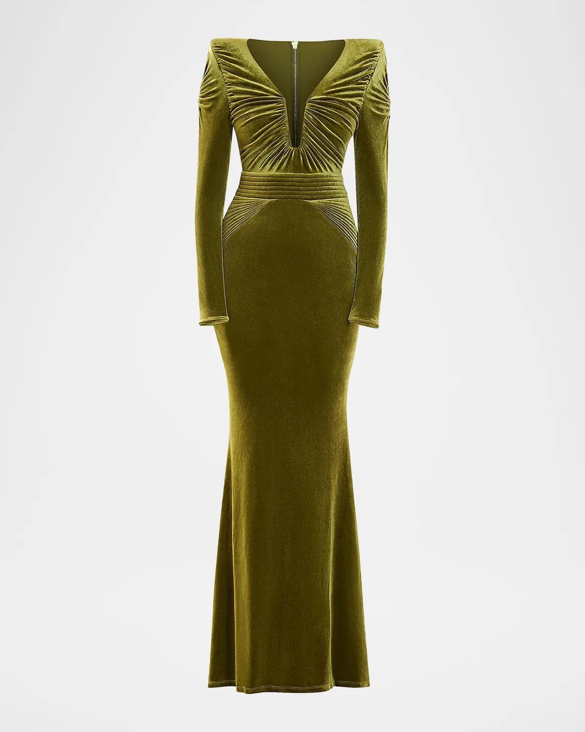 ZHIVAGO Betsy Mixed-Media Gown