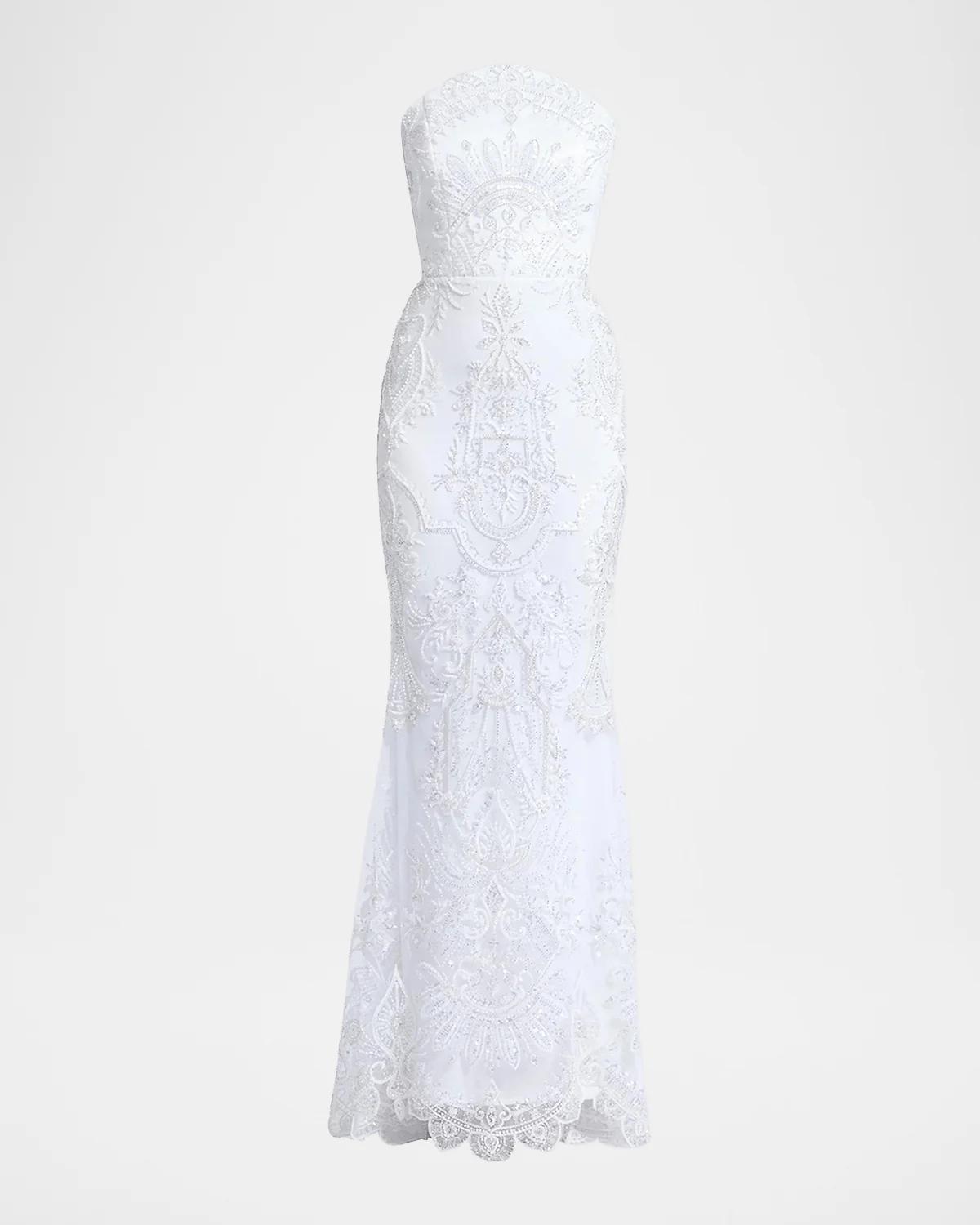 ZHIVAGO Ithaca Lace Strapless Gown