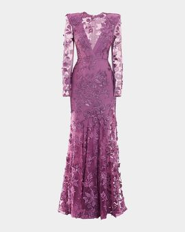 ZHIVAGO Poetry Remains Embroidered Mermaid Gown