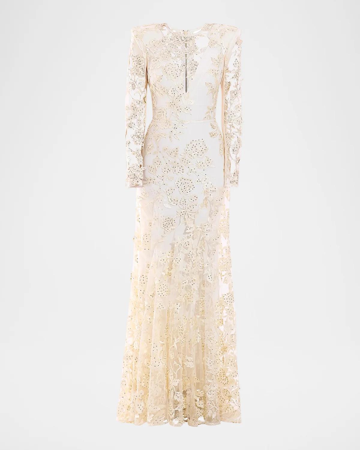 ZHIVAGO Poetry Remains Sequin-Embellished Mermaid Gown