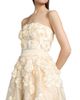 Zhivago Women's Dream Of That Strapless Floral Applique Gown - 6