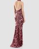 ZHIVAGO Women's No More Songs Sequined Halter Column Gown - 3