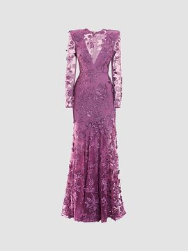 ZHIVAGO Women's Poetry Remains Embroidered Mermaid Gown