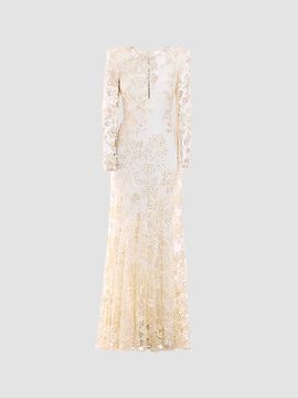ZHIVAGO Women's Poetry Remains Sequin-Embellished Mermaid Gown