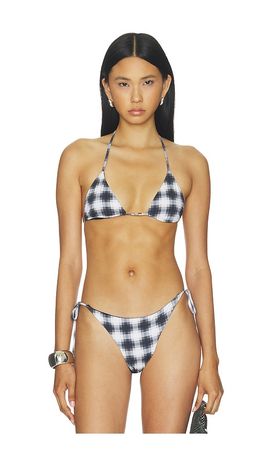 Ziah Ziah Beaded Triangle Bikini Top