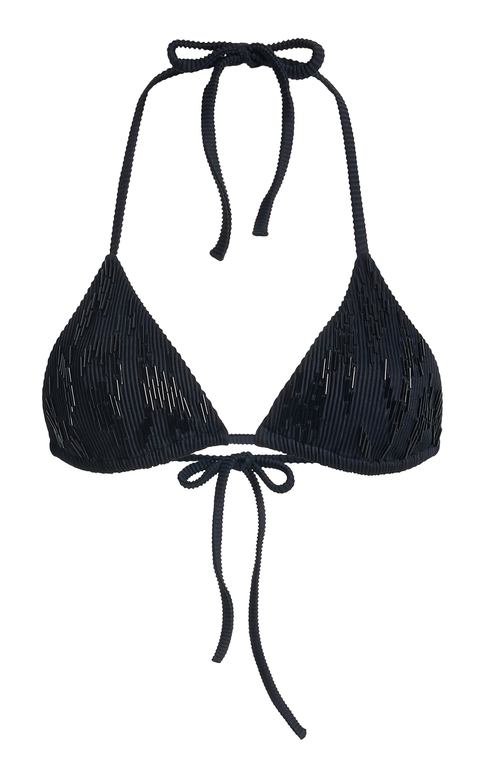 Ziah Ziah Embroidered Triangle Bikini Top