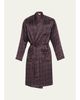 Zimmerli Men's Leaf-Print Silk Robe - 1
