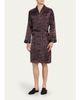 Zimmerli Men's Leaf-Print Silk Robe - 2