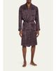 Zimmerli Men's Leaf-Print Silk Robe - 5