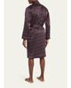 Zimmerli Men's Leaf-Print Silk Robe - 6