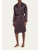 Zimmerli Men's Leaf-Print Silk Robe - 7