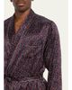 Zimmerli Men's Leaf-Print Silk Robe - 8